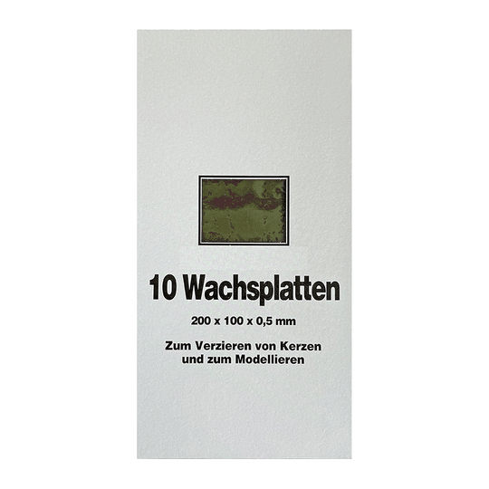 Wachsplatten Laubgrün, Zengerle, 200 x 100 x 0,5 mm, 10 St.