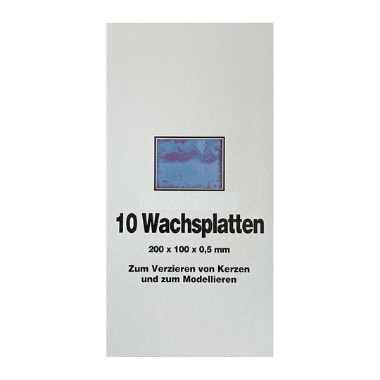 Wachsplatten Lavendel, Zengerle, 200 x 100 x 0,5 mm, 10 St.