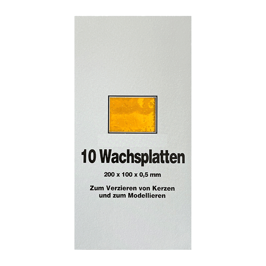 Wachsplatten Mais, Zengerle, 200 x 100 x 0,5 mm, 10 St.