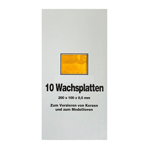 Wachsplatten Mais, Zengerle, 200 x 100 x 0,5 mm, 10 St.