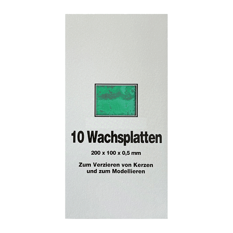 Wachsplatten Mint, Zengerle, 200 x 100 x 0,5 mm, 10 St.