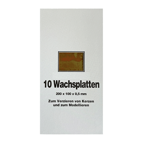 Wachsplatten Oliv, Zengerle, 200 x 100 x 0,5 mm, 10 St.