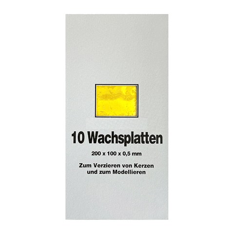 Wachsplatten Raps, Zengerle, 200 x 100 x 0,5 mm, 10 St.