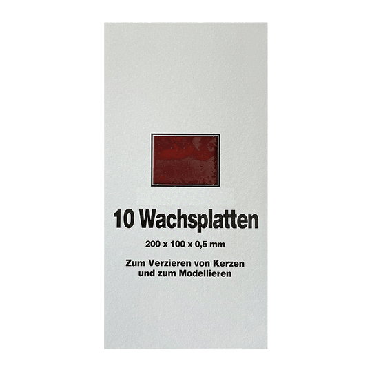 Wachsplatten Rotbraun, Zengerle, 200 x 100 x 0,5 mm, 10 St.