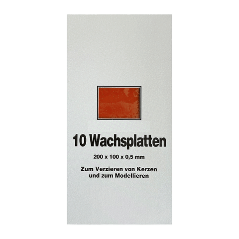 Wachsplatten Terracotta, Zengerle, 200 x 100 x 0,5 mm, 10 St.