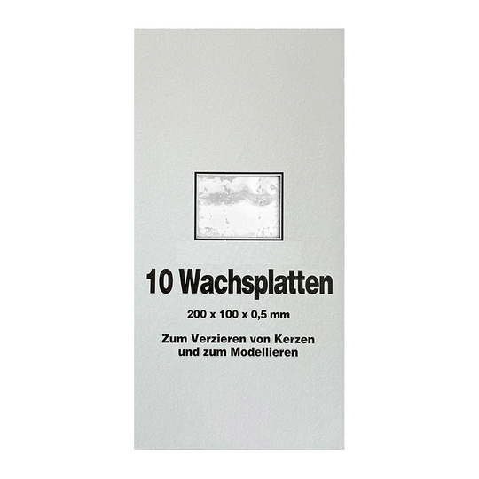 Wachsplatten Transparent, Zengerle, 200 x 100 x 0,5 mm, 10 St.
