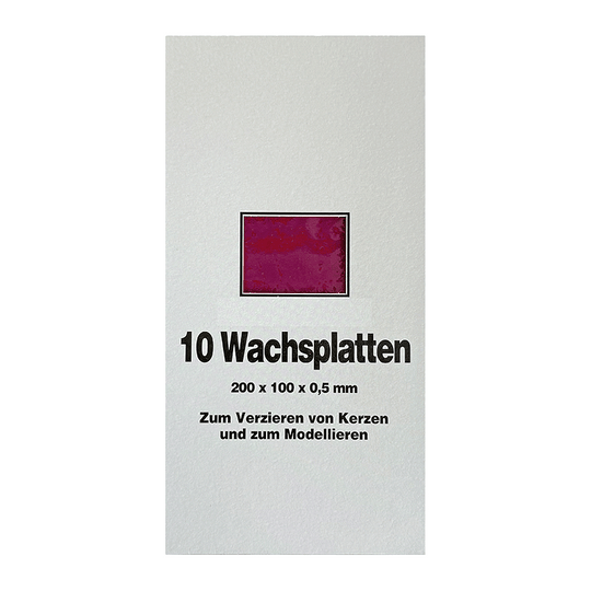 Wachsplatten Weinrot, Zengerle, 200 x 100 x 0,5 mm, 10 St.