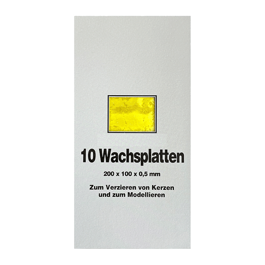 Wachsplatten Zitron, Zengerle, 200 x 100 x 0,5 mm, 10 St.