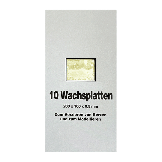 Wachsplatten Creme, Zengerle, 200 x 100 x 0,5 mm, 10 St.