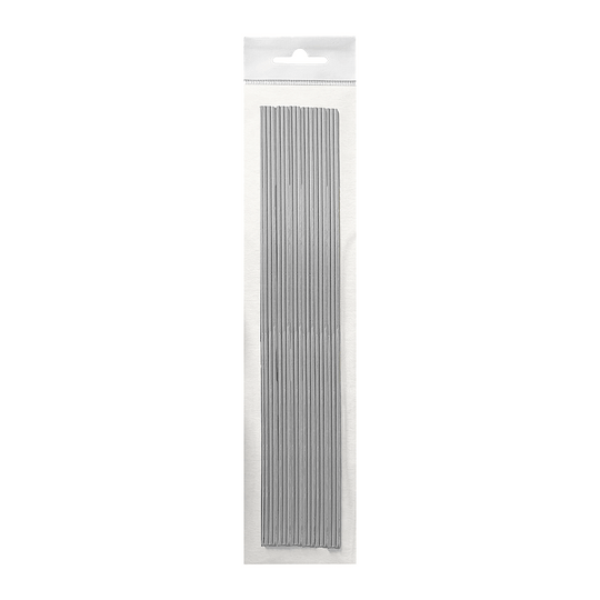 Wachsstreifen rund, Glanzsilber, Zengerle, 2 x 250 mm, 20 St.