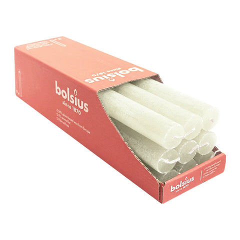 Stabkerzen Rustik, 23/270 mm, Weiche Perle, BOLSIUS, Brenndauer ca. 13h, 9 Stück pro Verpackung - luterne.shop