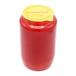 MONULUX-Glasöllicht Rot, 100% Pflanzenöl, Brenndauer 60h, 95/55 mm, 20 St.