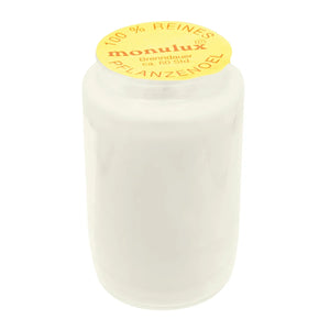 MONULUX-Glasöllicht Weiß, 100% Pflanzenöl, Brenndauer 60h, 95/55 mm, 20 St.