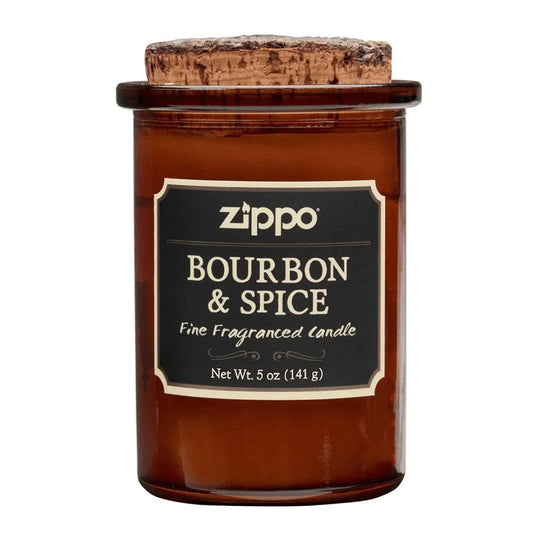 ZIPPO Duftkerze im Glas, Spirit Candle, Bourbon & Spice, mit Naturkorkdeckel, Brenndauer ca. 35h