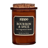 ZIPPO, Duftkerze im Glas, Spirit Candle, Bourbon & Spice, mit Naturkorkdeckel, Brenndauer ca. 35h - luterne.shop