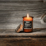 ZIPPO, Duftkerze im Glas, Spirit Candle, Bourbon & Spice, mit Naturkorkdeckel, Brenndauer ca. 35h - luterne.shop