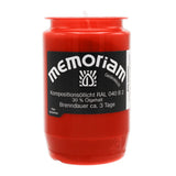 MEMORIAM-Kompositionsöllicht, Rot, Nr. 33, AETERNA, 30% Ölgehalt, Brenndauer ca. 3 Tage, 95/58 mm, Karton mit 20 Stück - luterne.shop