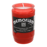 MEMORIAM-Kompositionsöllicht, Rot, Nr. 33, AETERNA, 30% Ölgehalt, Brenndauer ca. 3 Tage, 95/58 mm, Karton mit 20 Stück - luterne.shop