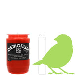 MEMORIAM-Kompositionsöllicht, Rot, Nr. 33, AETERNA, 30% Ölgehalt, Brenndauer ca. 3 Tage, 95/58 mm, Karton mit 20 Stück - luterne.shop