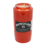 MEMORIAM-Kompositionsöllicht, Rot, Nr. 73, AETERNA, 30% Ölgehalt, Brenndauer ca. 6 Tage, 136/68 mm, Karton mit 20 Stück - luterne.shop