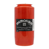 MEMORIAM-Kompositionsöllicht, Rot, Nr. 73, AETERNA, 30% Ölgehalt, Brenndauer ca. 6 Tage, 136/68 mm, Karton mit 20 Stück - luterne.shop