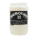 MEMORIAM-Kompositionsöllicht, Weiß, Nr. 333, AETERNA, 30% Ölgehalt, Brenndauer ca. 3 Tage, 95/58 mm, Karton mit 20 Stück - luterne.shop