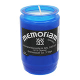 MEMORIAM-Kompositionsöllicht, Blau, Nr. 336, AETERNA, 30% Ölgehalt, Brenndauer ca. 3 Tage, 95/58 mm, Karton mit 20 Stück - luterne.shop