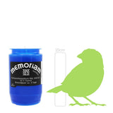 MEMORIAM-Kompositionsöllicht, Blau, Nr. 336, AETERNA, 30% Ölgehalt, Brenndauer ca. 3 Tage, 95/58 mm, Karton mit 20 Stück - luterne.shop