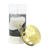MEMORIAM-Motivkerze „Gold Calla", Nr. 416, AETERNA, mit Golddeckel, 75/170 mm, 30% Ölgehalt, Brenndauer 4 Tage, Lieferumfang 3 Stück, Grabkerzen - luterne.shop