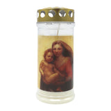 Grabkerzen mit Motiv "Madonna" Nr. 412, MEMORIAM, 4 Tage, 3 St.