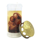 Grabkerzen mit Motiv "Madonna" Nr. 412, MEMORIAM, 4 Tage, 3 St.