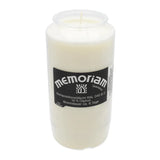 MEMORIAM-Kompositionsöllicht, Weiß, Nr. 733, AETERNA, 30% Ölgehalt, Brenndauer ca. 6 Tage, 136/68 mm, Karton mit 20 Stück - luterne.shop