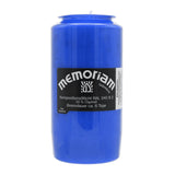 MEMORIAM-Kompositionsöllicht, Blau, Nr. 736, AETERNA, 30% Ölgehalt, Brenndauer ca. 6 Tage, 136/68 mm, Karton mit 20 Stück - luterne.shop