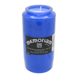 MEMORIAM-Kompositionsöllicht, Blau, Nr. 736, AETERNA, 30% Ölgehalt, Brenndauer ca. 6 Tage, 136/68 mm, Karton mit 20 Stück - luterne.shop