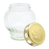 Grablaterne aus Glas, weiß, mit abnehmbarem Deckel, 135/110 mm, Grabschmuck, Grabdekoration - luterne.shop