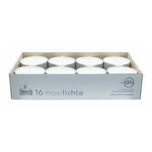 Maxilichter, WENZEL, 24/58 mm, mit Aluminiumhülle, Brenndauer ca. 10h, 16 Stück