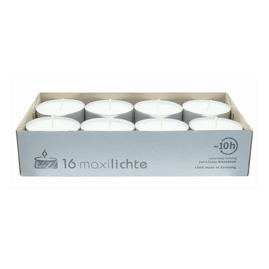 Maxilichter, WENZEL, 24/58 mm, mit Aluminiumhülle, Brenndauer ca. 10h, 16 Stück