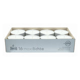 Maxilichter, weiß, WENZEL, 30/56 mm, mit Aluminiumhülle, Brenndauer ca. 10 Std., 16 Stück - luterne.shop