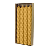 RUSTIC TWIST Stabkerzen Senf, 250/28 mm, WENZEL, 16h, 4 St.