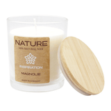 NATURE INSPIRATION, Duftkerze im Glas, Magnolie, 100% NATURAL WAX, 85/70 mm, Brenndauer ca. 25h - luterne.shop