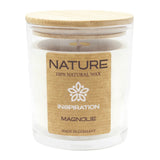 NATURE INSPIRATION, Duftkerze im Glas, Magnolie, 100% NATURAL WAX, 85/70 mm, Brenndauer ca. 25h - luterne.shop