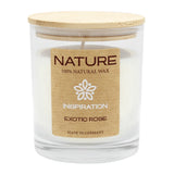 NATURE INSPIRATION, Duftkerze im Glas, Exotic Rose, 100% NATURAL WAX, 85/70 mm, Brenndauer ca. 25h - luterne.shop