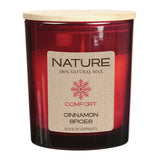 NATURE COMFORT, Duftkerze im Glas, Cinnamon Spices, 100% NATURAL WAX, 85/70 mm, Brenndauer ca. 25h - luterne.shop