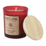 NATURE COMFORT, Duftkerze im Glas, Cinnamon Spices, 100% NATURAL WAX, 85/70 mm, Brenndauer ca. 25h - luterne.shop
