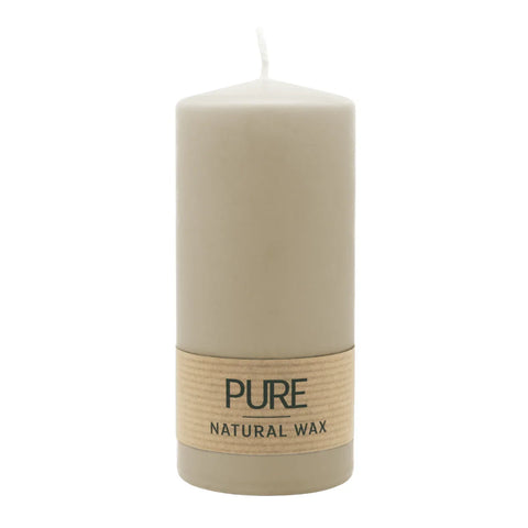 100% PURE, NATURAL WAX, Stumpenkerze, Sahara, WENZEL, 130/60 mm, Brenndauer ca. 41h, 100% plastikfrei - luterne.shop