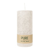 100% PURE, OLIVE WAX, vegane Stumpenkerze, Sahara, WENZEL, 130/60 mm, Brenndauer ca. 40h - luterne.shop