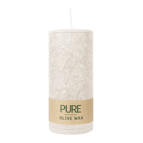 100% PURE, OLIVE WAX, vegane Stumpenkerze, Sahara, WENZEL, 130/60 mm, Brenndauer ca. 40h - luterne.shop