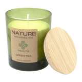 NATURE HEALTH, Duftkerze im Glas, Green Tea, 100% NATURAL WAX, 85/70 mm, Brenndauer ca. 25h - luterne.shop