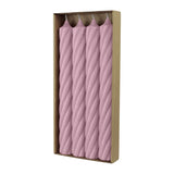 RUSTIC TWIST Stabkerzen Antikrosa, 250/28 mm, WENZEL, 16h, 4 St.