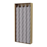 RUSTIC TWIST Stabkerzen Silbergrau, 250/28 mm, WENZEL, 16h, 4 St.